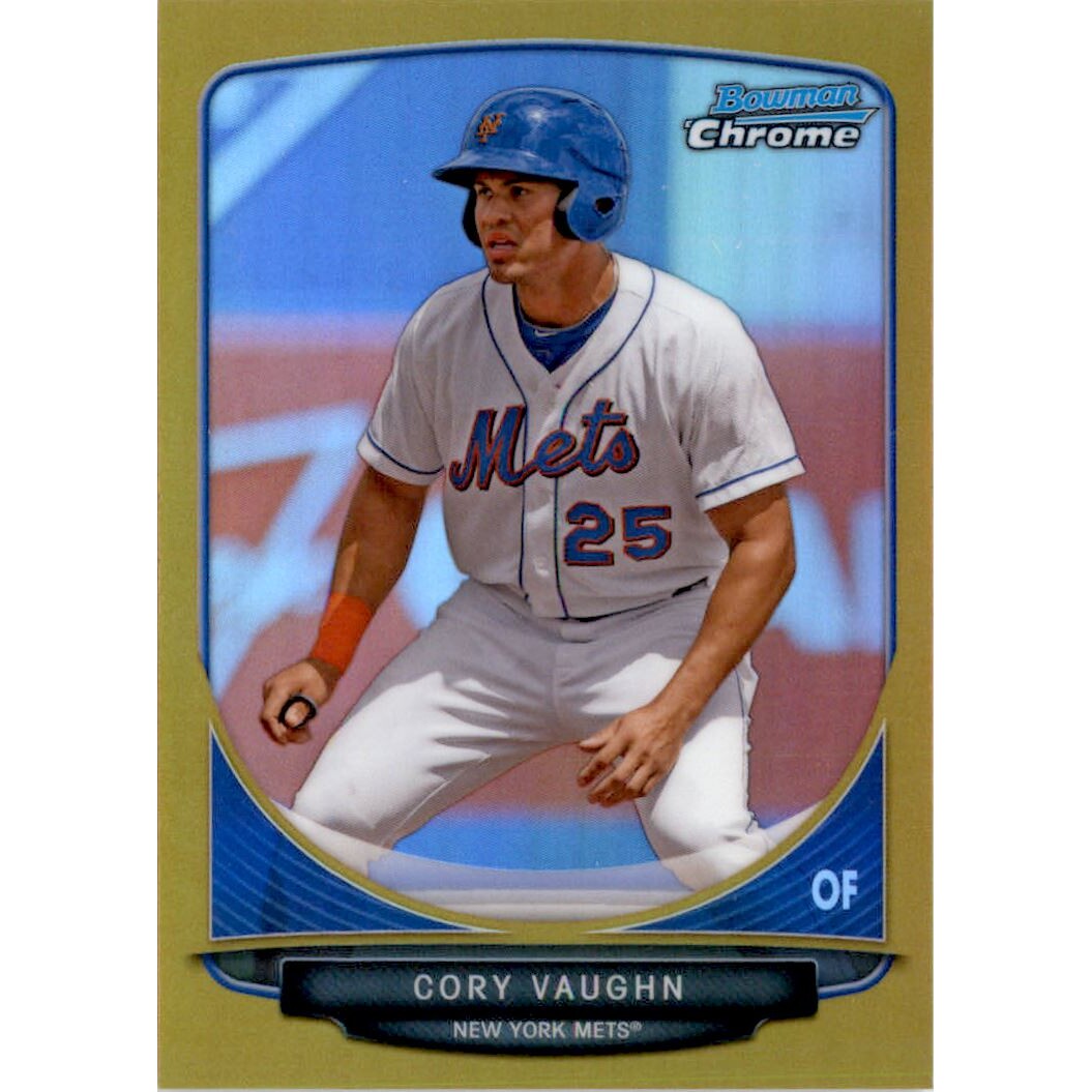 2013 Bowman Chrome Prospects Gold Refractors #BCP27 Cory Vaughn. rookie card picture