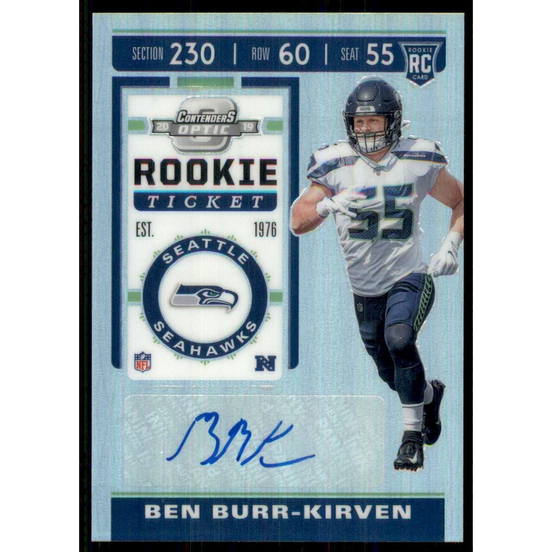 2019 Panini Contenders Optic #160 Ben Burr-Kirven AU RC. rookie card picture