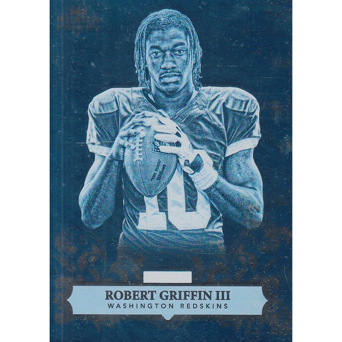 2012 Panini Black Friday Black Holofoil Make Ready Cyan #6 Robert Griffin III. rookie card picture