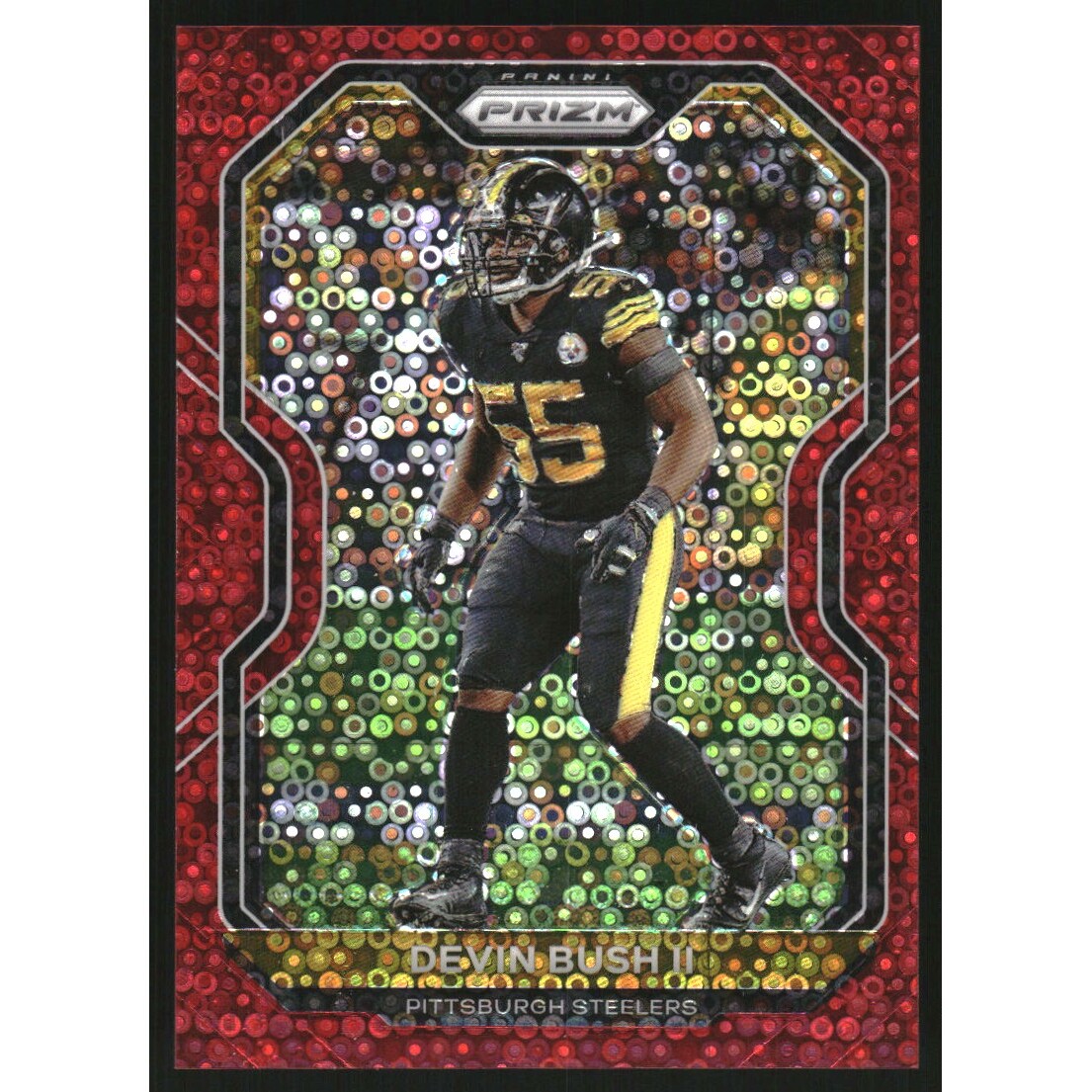 2020 Panini Prizm Prizms No Huddle Red #70 Devin Bush II. rookie card picture