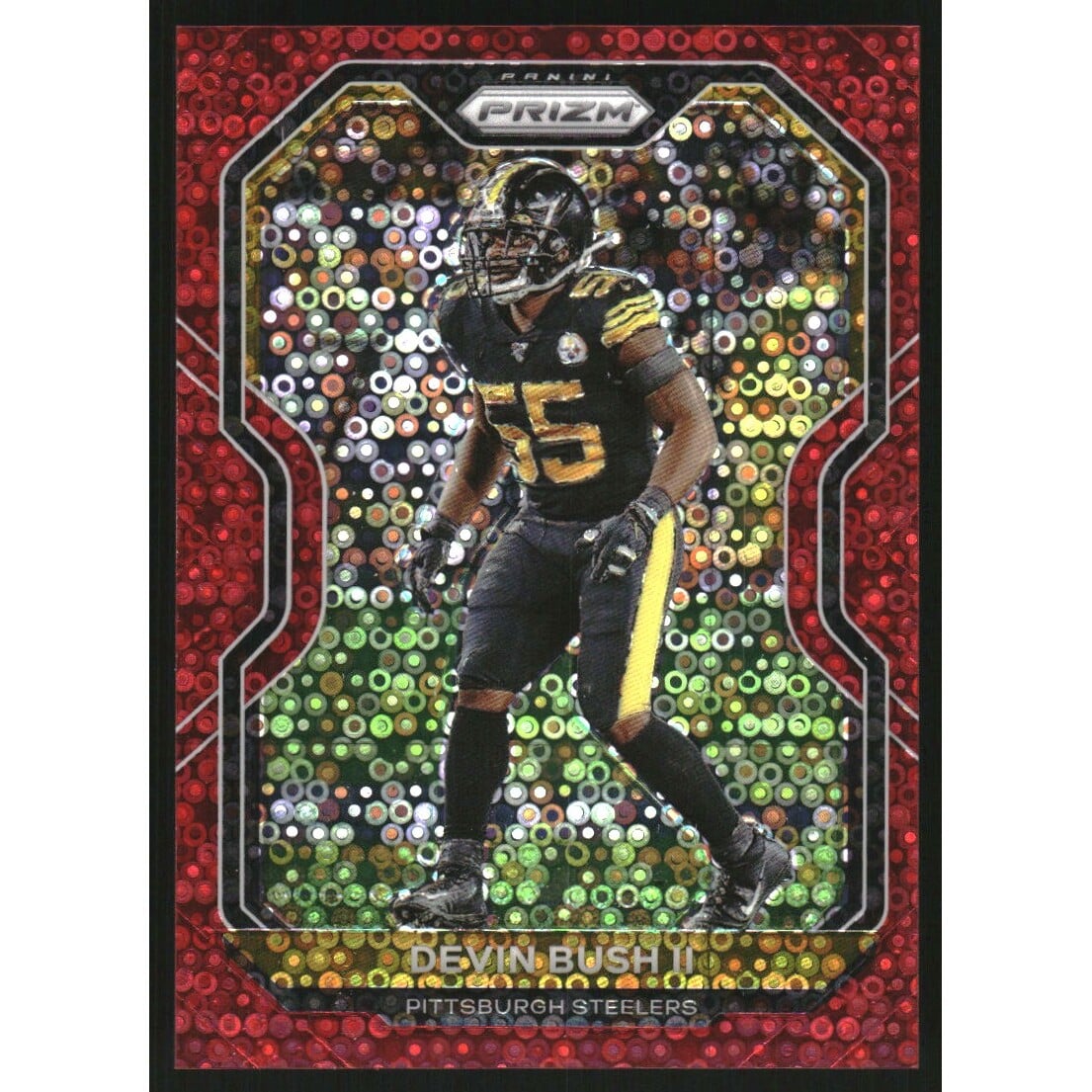 2020 Panini Prizm Prizms No Huddle Red #70 Devin Bush II. rookie card picture