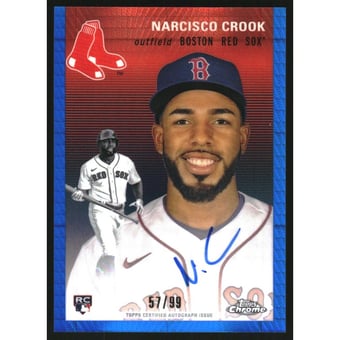 2023 Topps Chrome Platinum Anniversary Autographs Blue Prism Refractors #CPANCR Narciso Crook