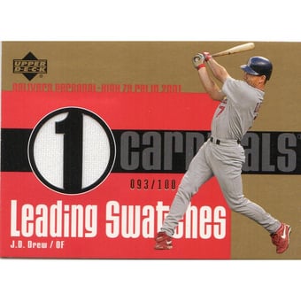 2003 Upper Deck Leading Swatches Gold #JD J.D. Drew RBI