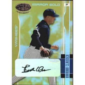2003 Leaf Certified Materials Mirror Gold Autographs #124 Brandon Claussen/25