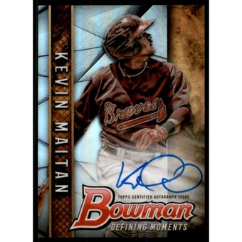 2017 Bowman Chrome Draft Defining Moments Autographs Refractors #BDMAKM Kevin Maitan