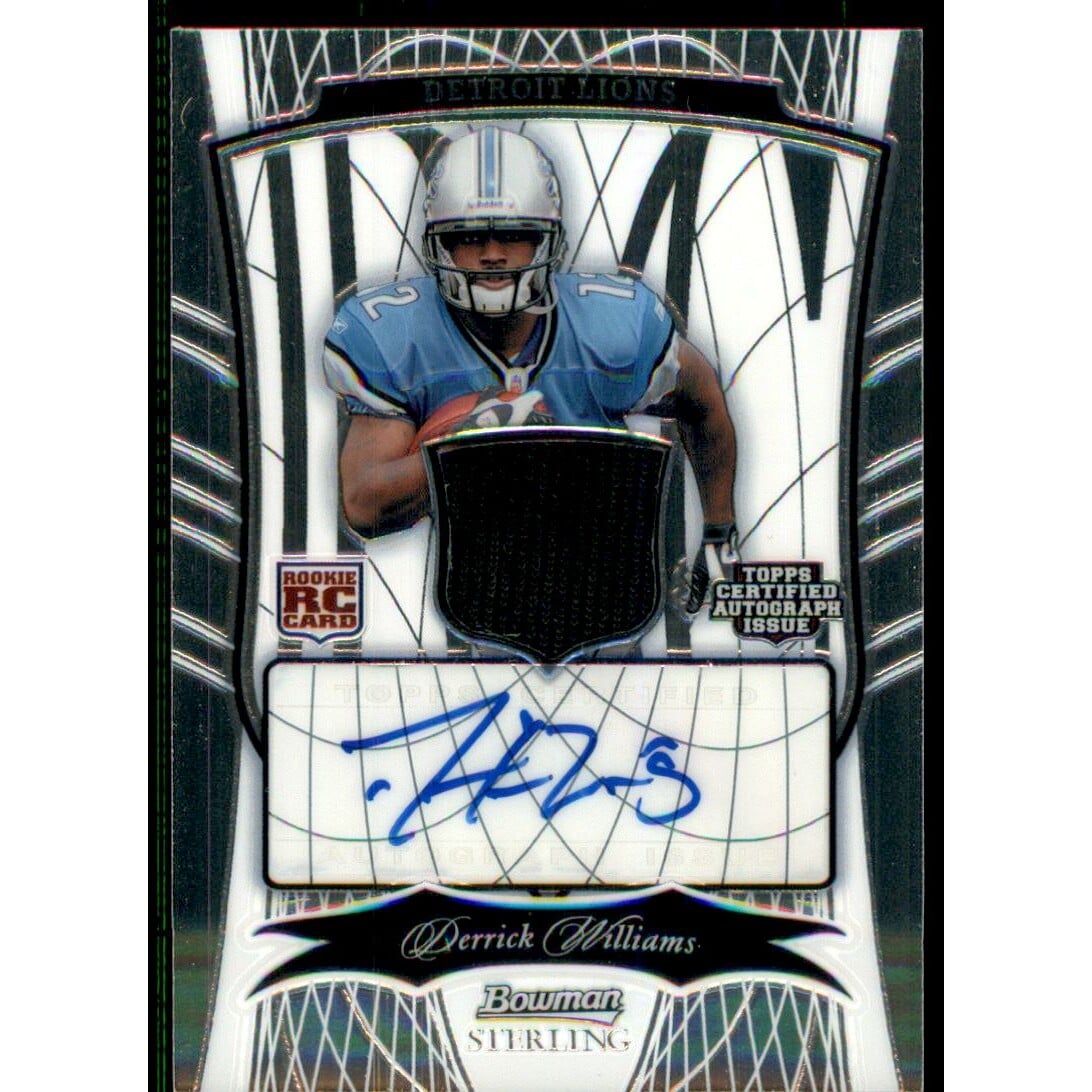 2009 Bowman Sterling #158B Derrick Williams JSY AU/600. rookie card picture