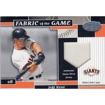2002 Leaf Certified Fabric of the Game #114DY Jeff Kent/92