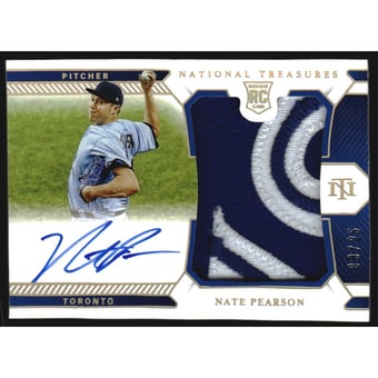 2021 Panini National Treasures Holo Gold #176 Nate Pearson JSY AU/25