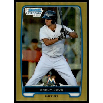 2012 Bowman Chrome Prospects Gold Refractors #BCP140 Brent Keys