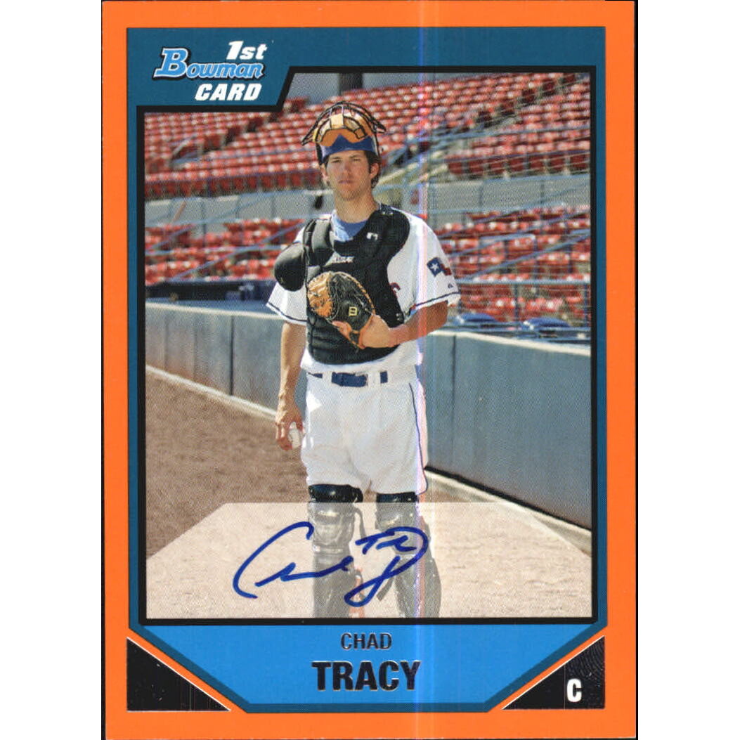 2007 Bowman Prospects Orange #BP130 Chad Tracy AU. rookie card picture