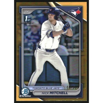 2024 Bowman Chrome Draft Gold Refractors #BDC114 Nick Mitchell