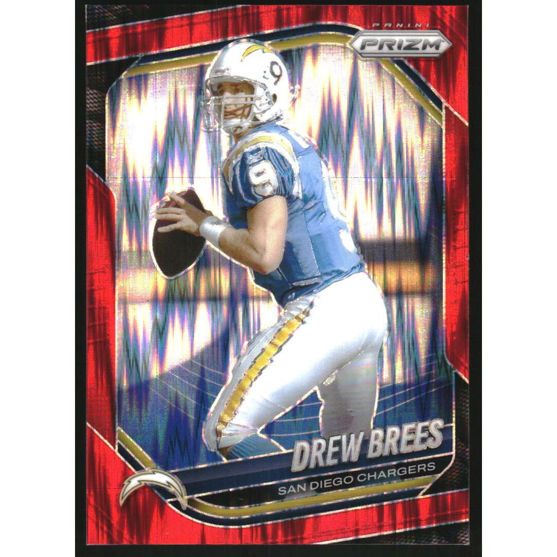 2025 Panini Prizm Prizms Red Flash #266 Drew Brees. rookie card picture