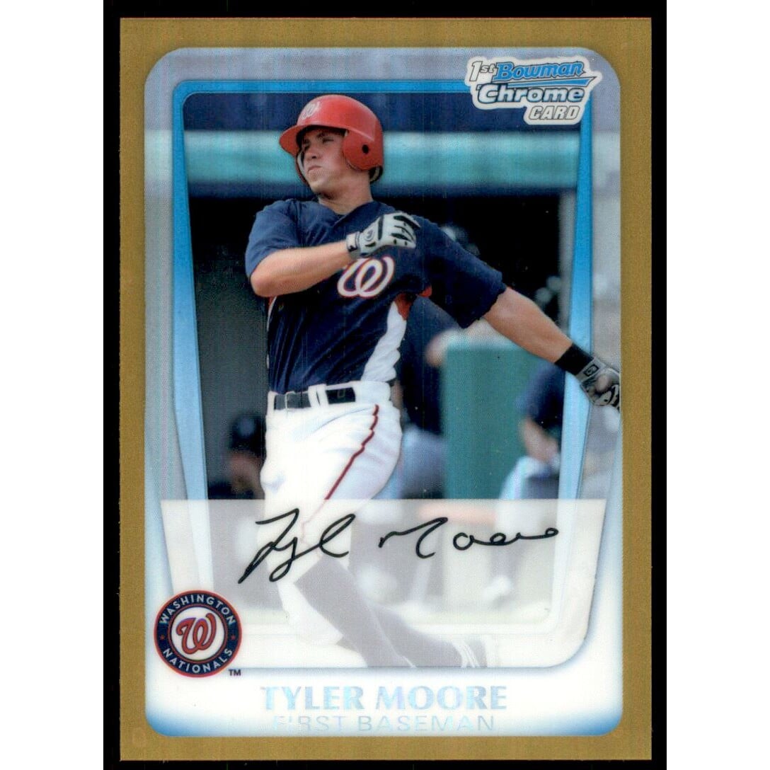 2011 Bowman Chrome Prospects Gold Refractors #BCP138 Tyler Moore. rookie card picture