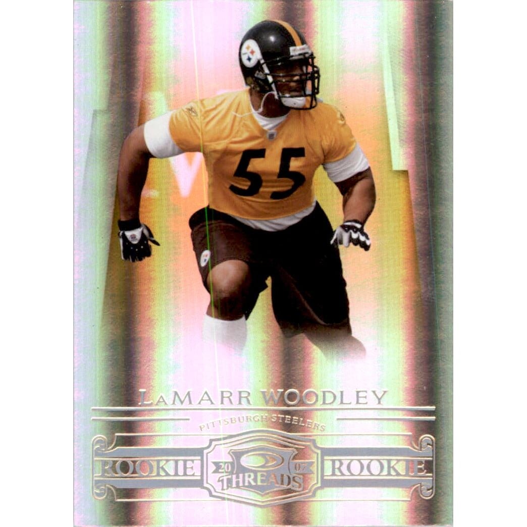 2007 Donruss Threads Gold Holofoil #206 LaMarr Woodley. rookie card picture