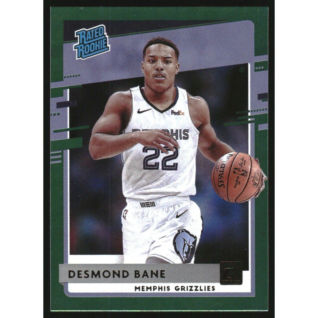 2020-21 Donruss Green Flood #240 Desmond Bane RR. rookie card picture