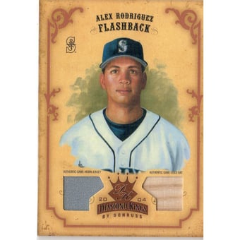 2004 Diamond Kings DK Materials Bronze #154 A.Rodriguez FB Bat-Jsy/100