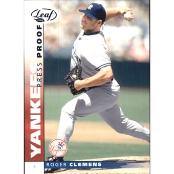2002 Leaf Press Proofs Blue #91 Roger Clemens