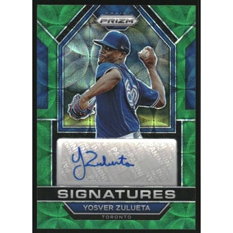 2023 Panini Prizm Signatures Prizms Green Scope #30 Yosver Zulueta