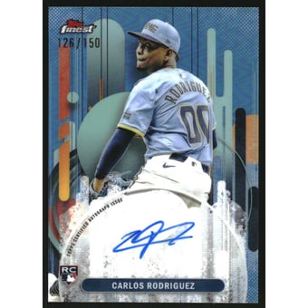 2025 Finest Autographs Sky Blue Refractors #FACR Carlos Rodriguez