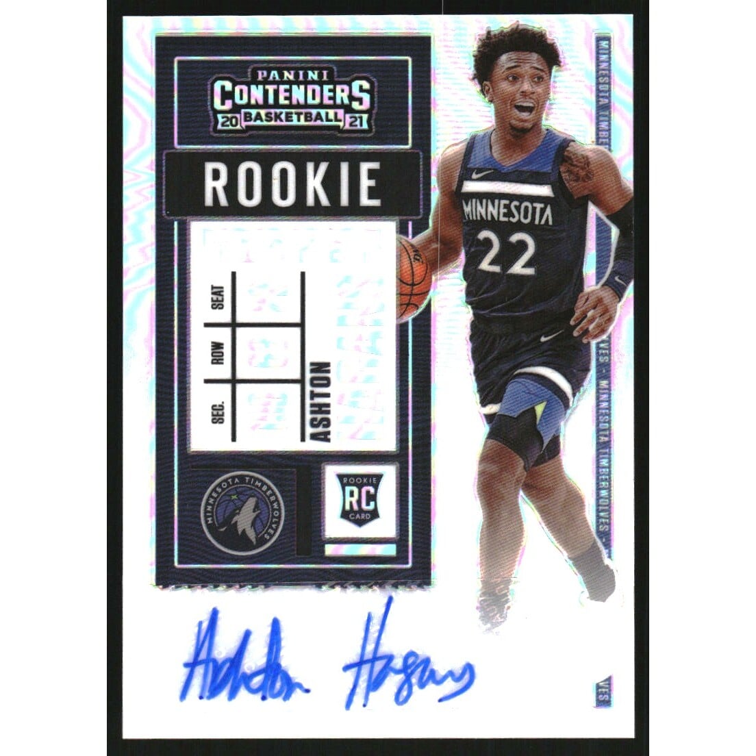 2020-21 Panini Contenders Premium #159 Ashton Hagans AU. rookie card picture