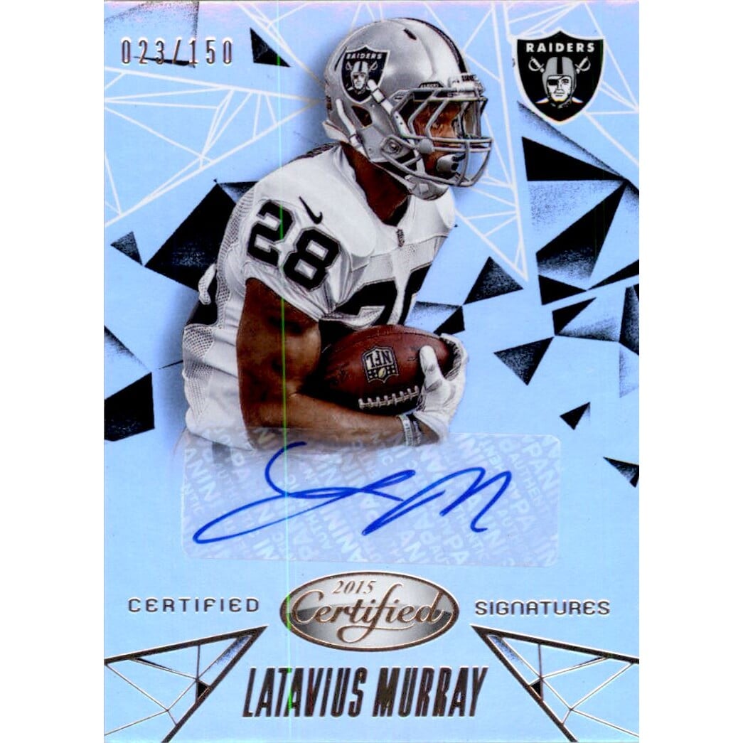 2015 Certified Signatures Mirror Silver #CSLM Latavius Murray/150