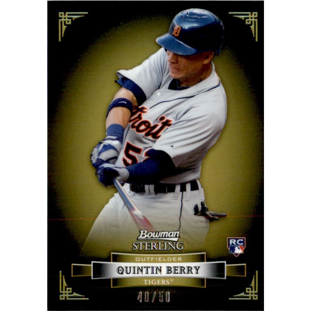 2012 Bowman Sterling Gold Refractors #23 Quintin Berry. rookie card picture