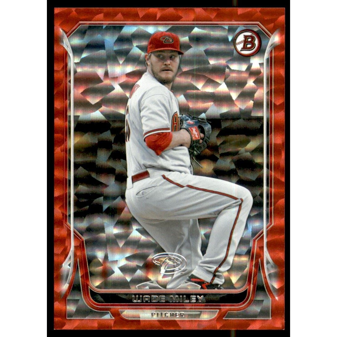 2014 Bowman Red Ice #138 Wade Miley. rookie card picture