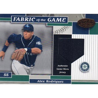 2002 Leaf Certified Fabric of the Game #37BA Alex Rodriguez M's/100