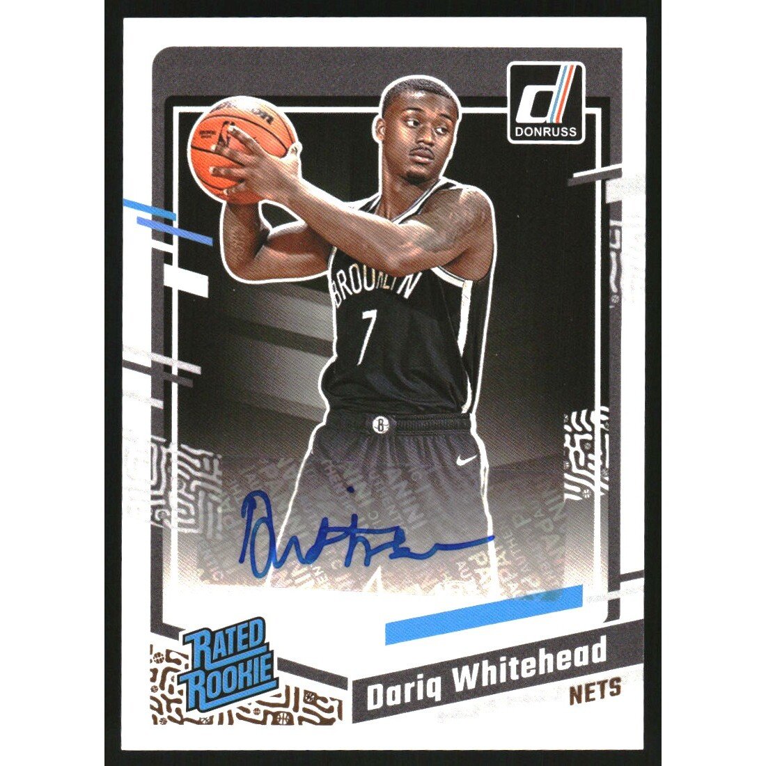 2023-24 Donruss Rated Rookies Signatures #299 Dariq Whitehead. rookie card picture