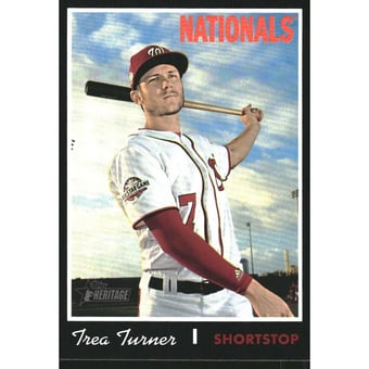 2019 Topps Heritage Black Border #455 Trea Turner
