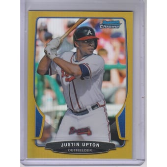 2013 Bowman Chrome Gold Refractors #96 Justin Upton