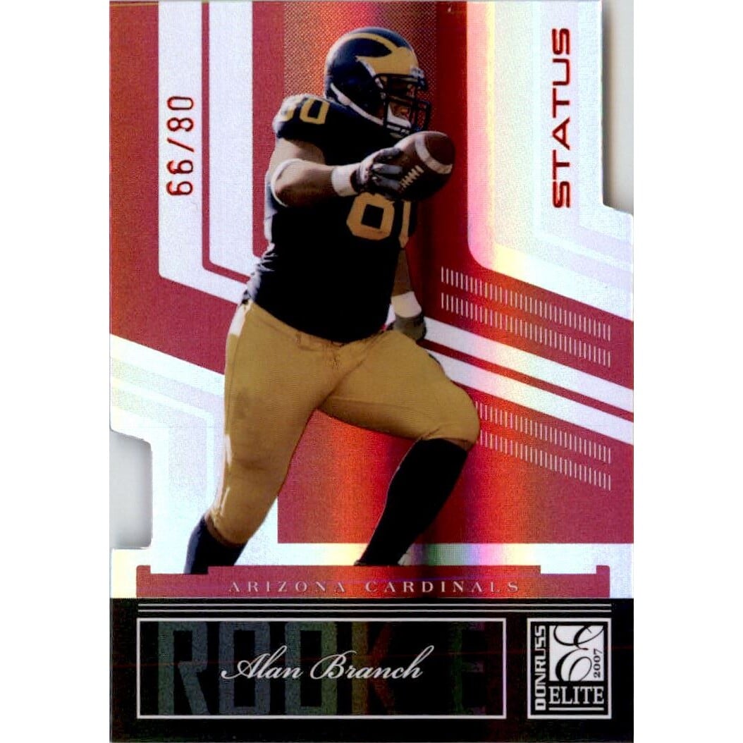 2007 Donruss Elite Status #107 Alan Branch/80. rookie card picture