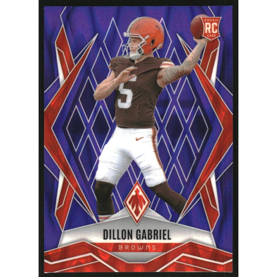 2025 Panini Phoenix Purple Seismic #175 Dillon Gabriel. rookie card picture
