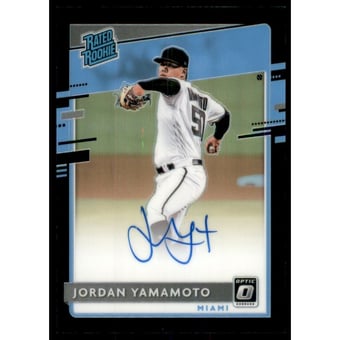 2020 Donruss Optic Rated Rookies Signatures Black #30 Jordan Yamamoto/50