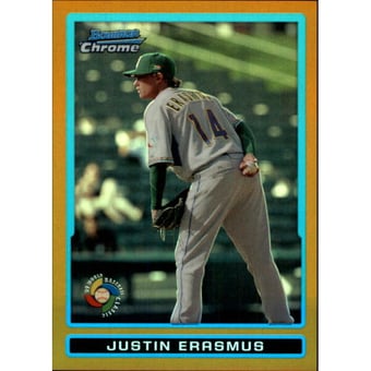 2009 Bowman Chrome WBC Prospects Gold Refractors #BCW11 Justin Erasmus