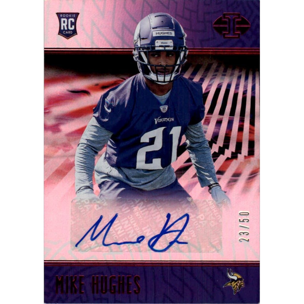 2018 Panini Illusions Red #168 Mike Hughes AU. rookie card picture
