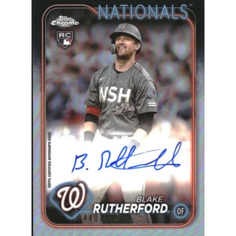 2024 Topps Chrome Rookie Autographs Refractors #RABR Blake Rutherford