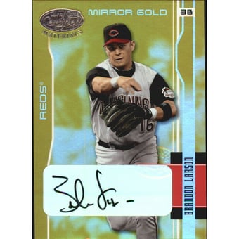 2003 Leaf Certified Materials Mirror Gold Autographs #45 Brandon Larson/25