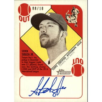 2015 Topps Heritage '51 Collection Autographs Green Back #H51ASS Steven Souza Jr.