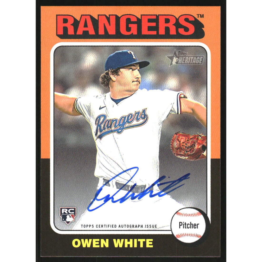 2024 Topps Heritage Real One Autographs #ROAOW Owen White. rookie card picture