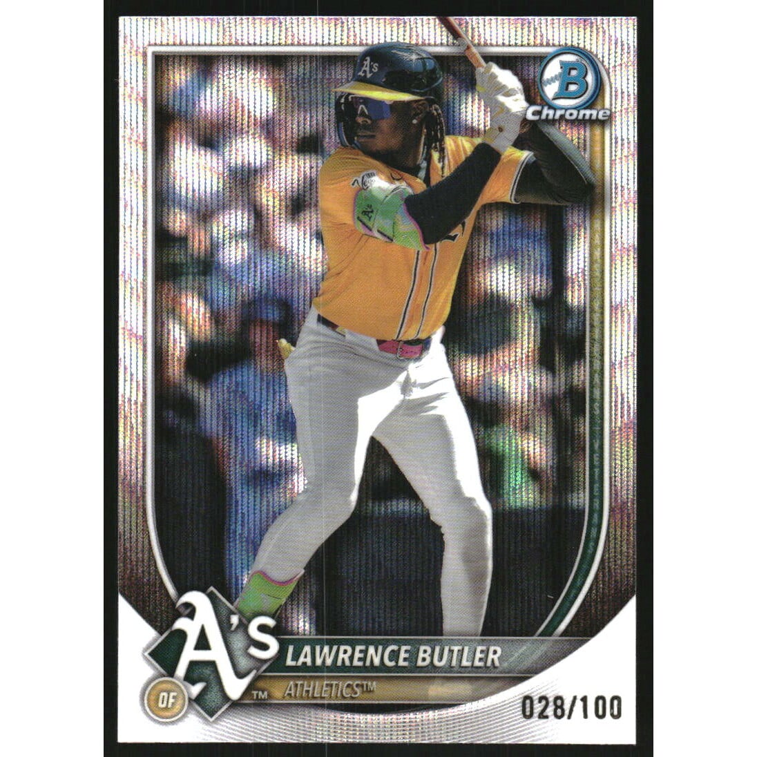 2025 Bowman Chrome Wave Refractors #65 Lawrence Butler. rookie card picture