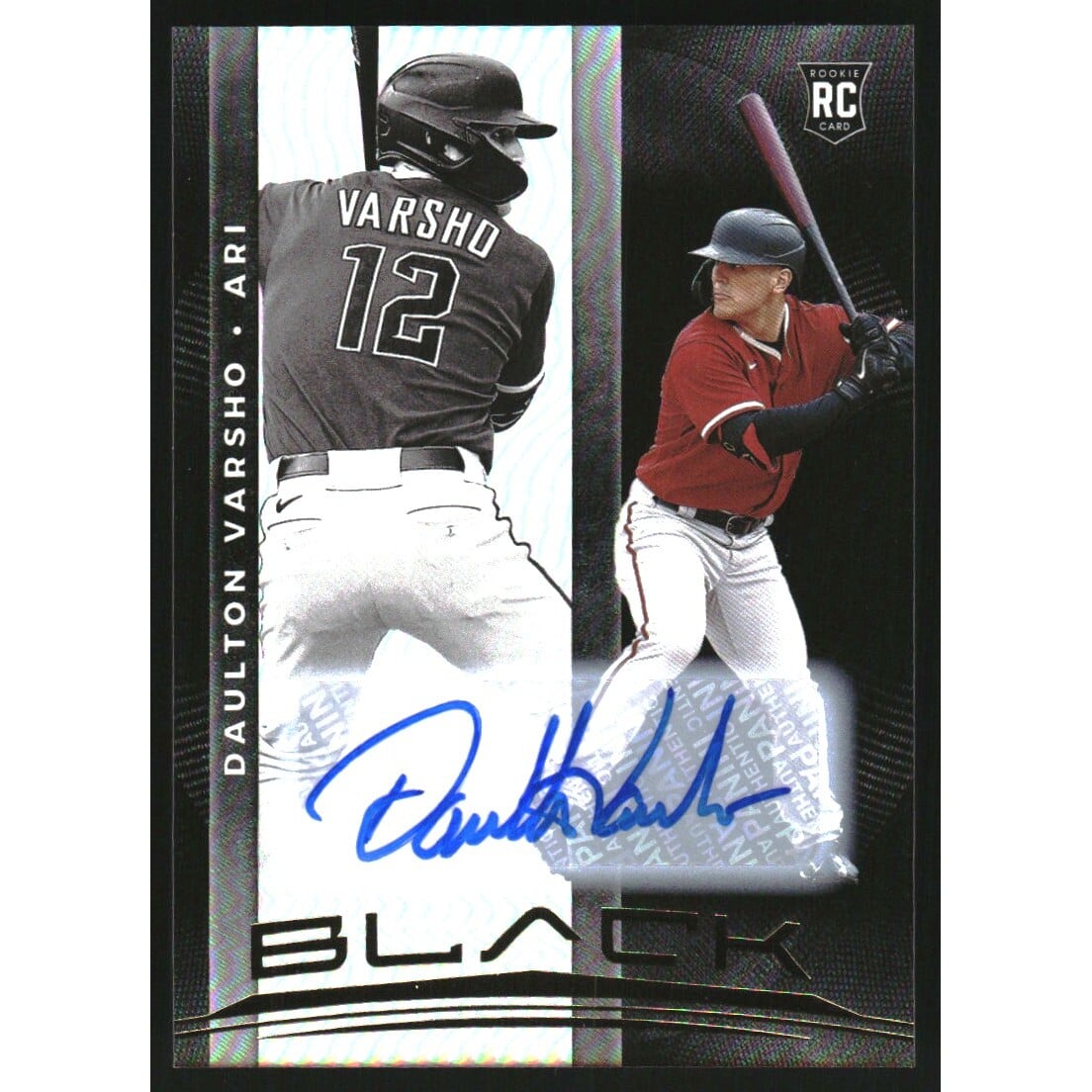 2021 Panini Black Autographs #17 Daulton Varsho. rookie card picture