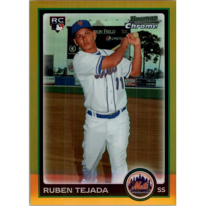 2010 Bowman Chrome Gold Refractors #216B Ruben Tejada. rookie card picture
