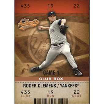 2003 Fleer Authentix Club Box #13 Roger Clemens
