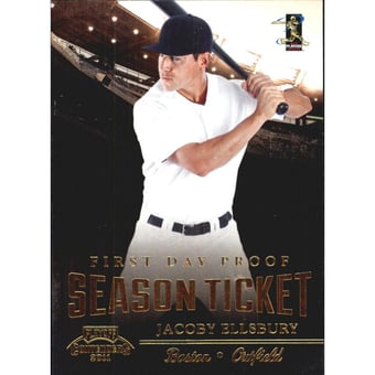 2011 Playoff Contenders 1st Day Proof #31 Jacoby Ellsbury