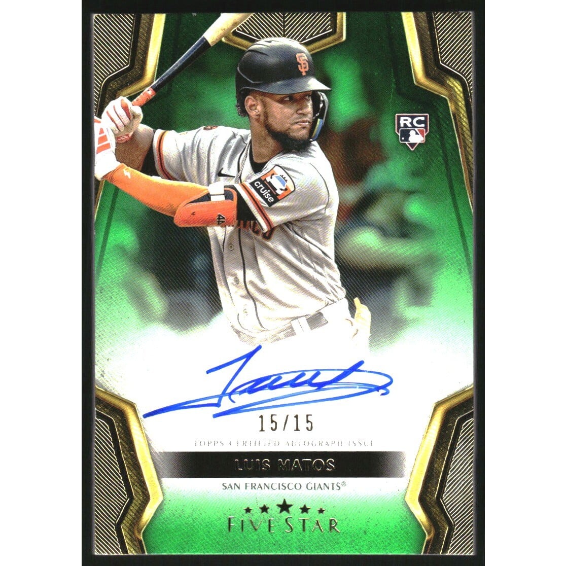 2024 Topps Five Star Autographs Green #FSALM Luis Matos. rookie card picture
