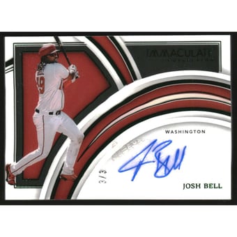 2022 Immaculate Collection Clearly Immaculate Signatures Green #43 Josh Bell