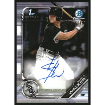 2019 Bowman Chrome Prospect Autographs Refractors #CPASW Steele Walker