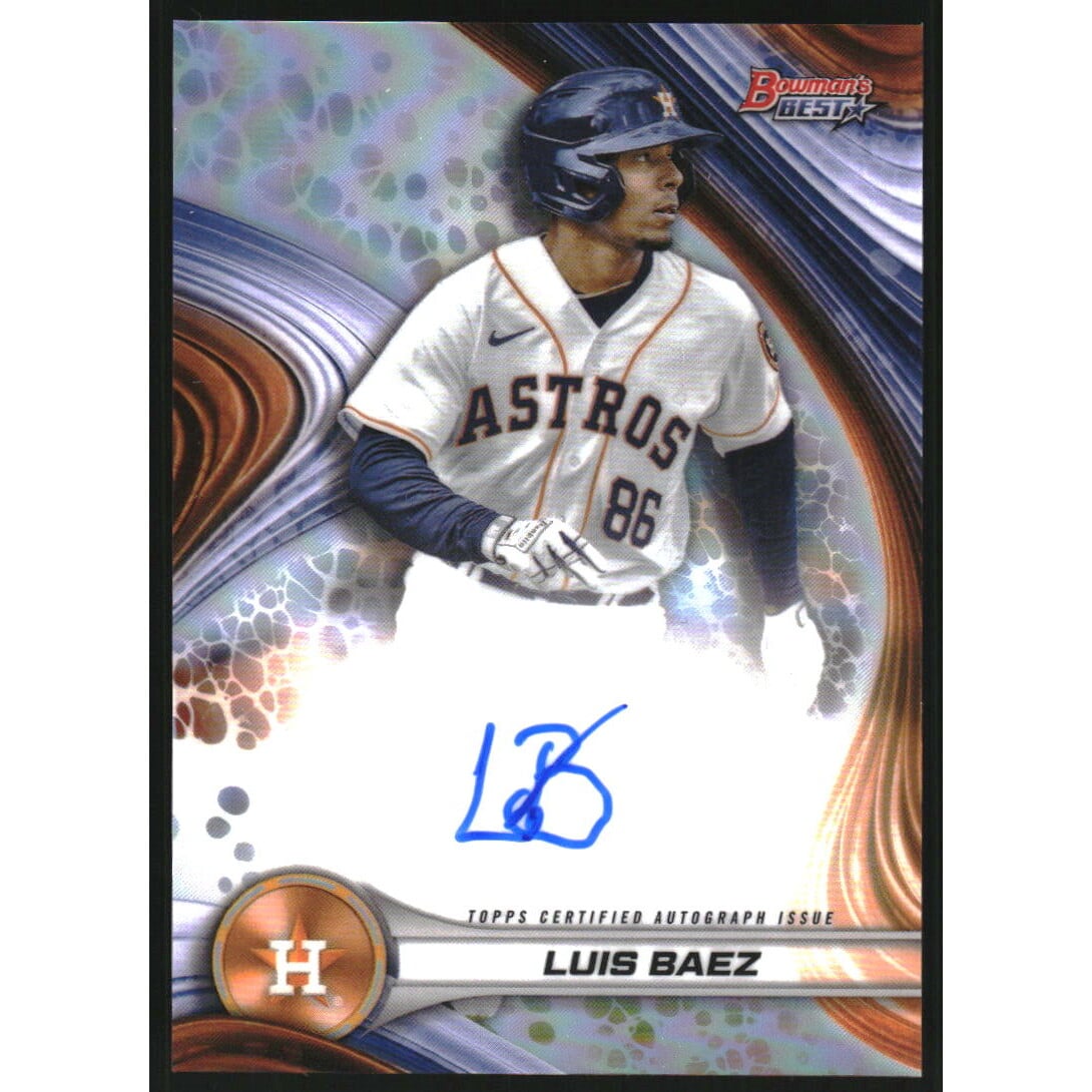 2024 Bowman's Best Best of '24 Autographs Refractors #B24LB Luis Baez. rookie card picture