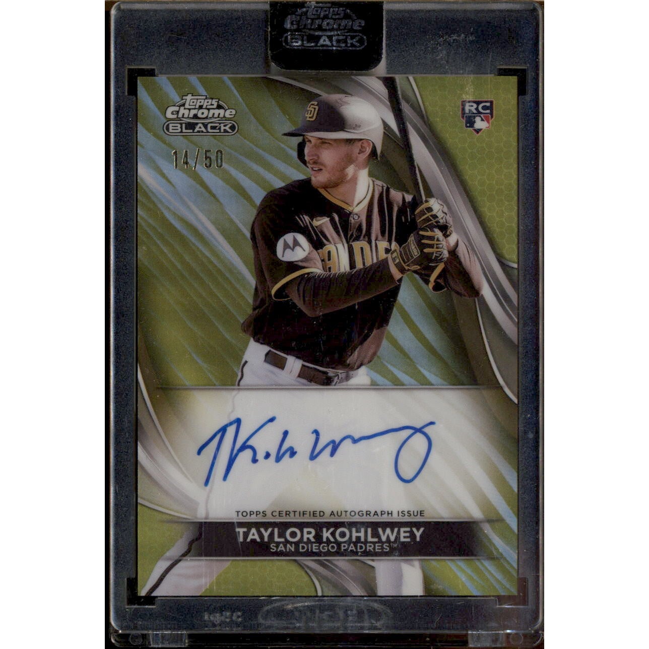 2024 Topps Chrome Black Autographs Gold Refractors #CBATK Taylor Kohlwey. rookie card picture